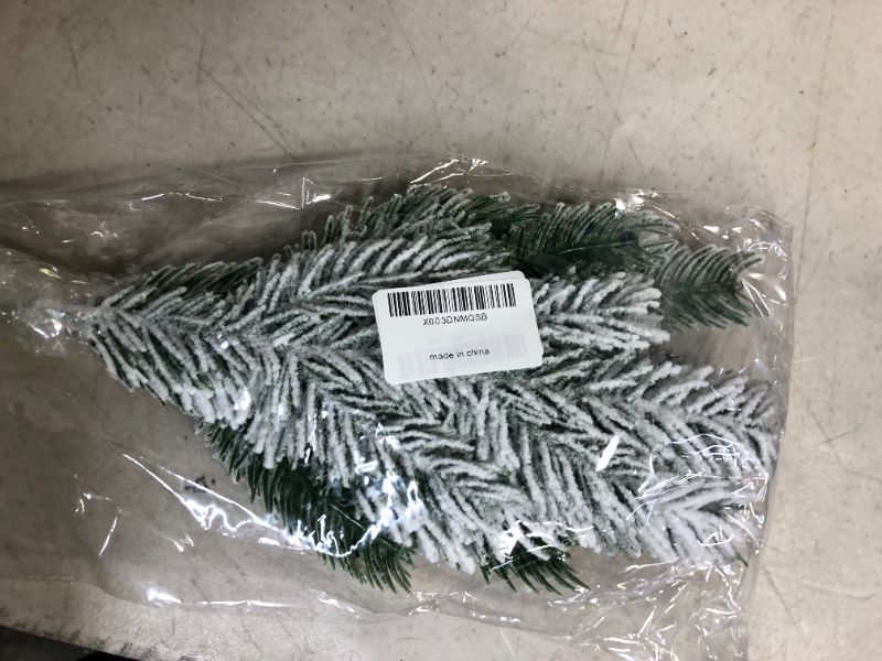 Photo 2 of 8 Packs Artificial Pine Needles Snow Branches Garland for Home DIY Christmas Embellishing Home Garden Branch Decoration (8 Pcs Snow Branch)