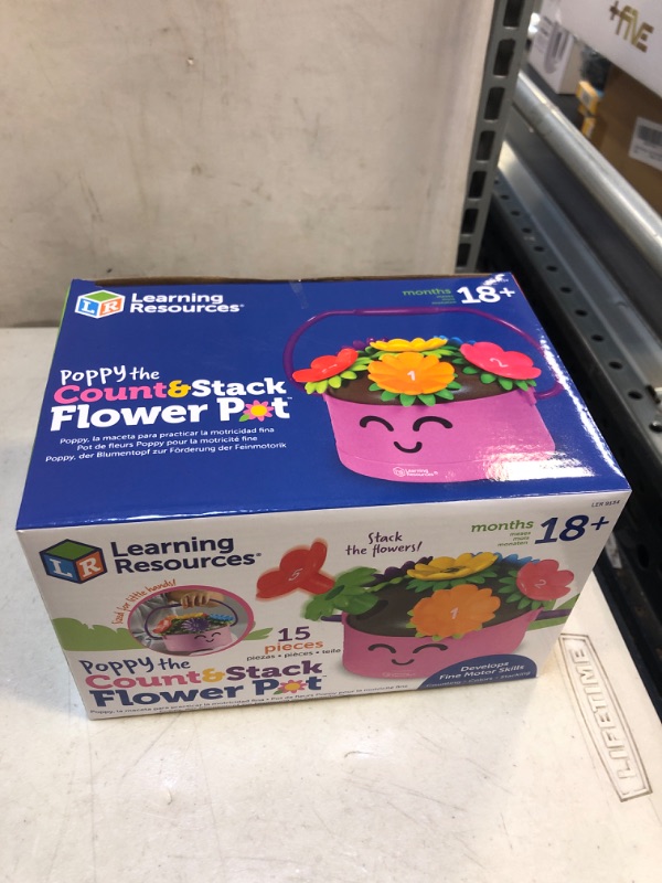 Photo 1 of Learning Resources Poppy the Count & Stack Flower Pot - 15 Pieces Toddler Learning Toys for Boys and Girls Ages 18+ Months Sorting Toys for Toddlers
