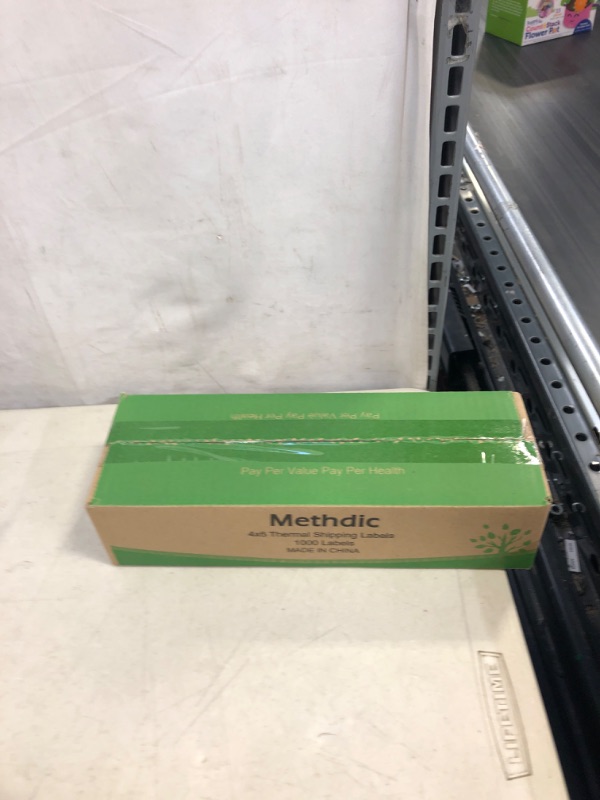 Photo 1 of Methdic 4x6 Fold Thermal Direct Shipping Label for UPS USPS 1 Stack (1000 Labels) Fan-fold - 1000 Labels