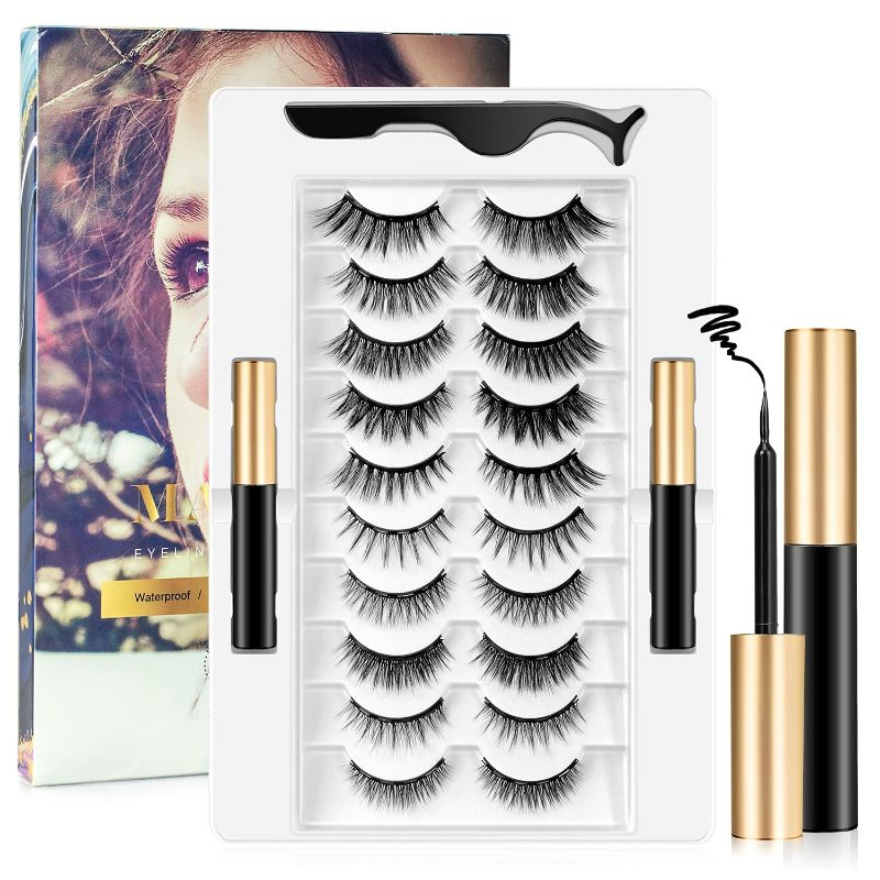 Photo 1 of Magnetic Eyelashes Kit, Most Natural Looking Magnetic Lashes Kit 10 Pairs with Tweezers, Eyelashes with Magnetic Eyeliner, Various Styles According to Makeup, Easy to Wear
FACTORY SEALED