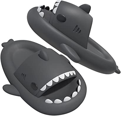 Photo 1 of JaneTroides Women's Men's Shark Slides Cloud Sandals Cartoon Open Toe Slippers Non Slip Bathroom Beach Pillow Slippers
SIZE 7 MEN  
