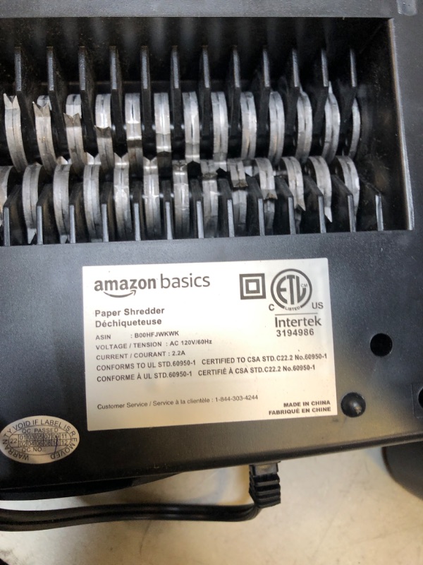 Photo 1 of Amazon Basics 6-Sheet Cross-Cut Paper and Credit Card Home Office Shredder 6 Sheet Shredder (USED) (DUSTY)