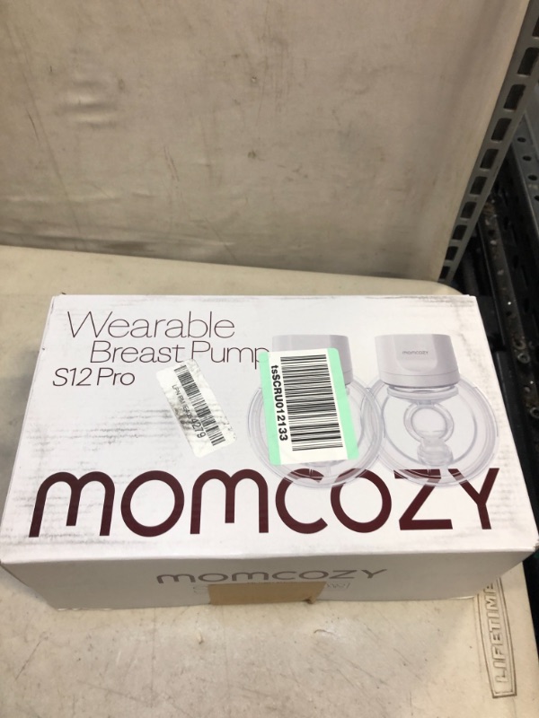 Photo 2 of Momcozy S12 Pro Hands-Free Breast Pump Wearable, Double Wireless Pump with Comfortable Double-Sealed Flange, 3 Modes & 9 Levels Electric Pump Portable, Smart Display, 24mm, (MISSING ONE PUMP)