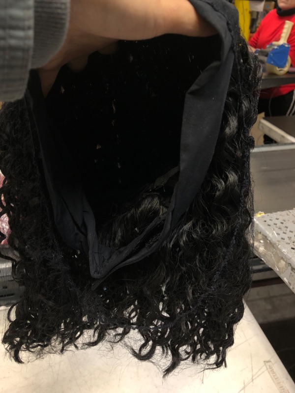 Photo 2 of 
Headband Wig Deep Wave 16 Inch Human Hair Headband Wig Curly hair Glueless Human Hair Wigs Machine Made No Lace deep Curly Headband Wig natural color