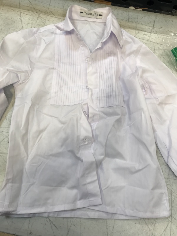 Photo 1 of BUTTON UP KIDS  WHITE SHIRT . SIZE S/M 