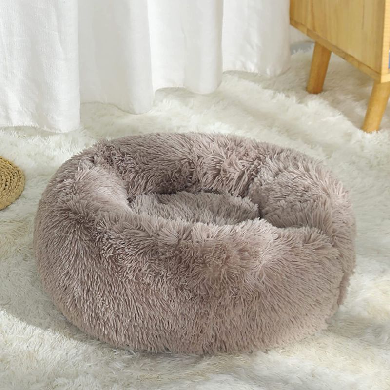 Photo 1 of  Cat Beds for Indoor Cats,24 Inch Dog Bed for Small Melium Large Dogs, Washable-Round Pet Bed for Puppy and Kitten with Slip-Resistant Bottom