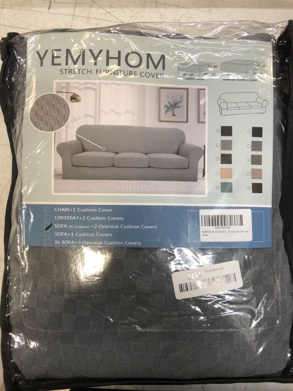 Photo 1 of 3 piece stretch sofa cover- gray