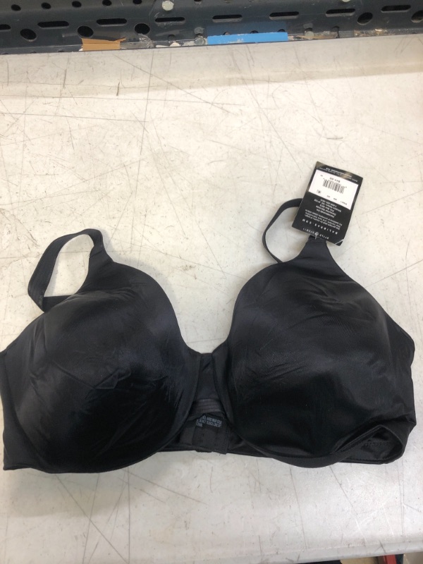 Photo 2 of Bali One Smooth U Underwire Bra, Smoothing Shapewear Bra, Concealing Full-Coverage Bra with Front-to-Back Smoothing 42D Black