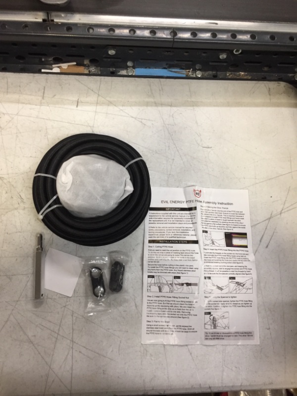 Photo 1 of EVIL ENERGY 6AN Fuel Line Kit, -6 Nylon Braided Fuel Line Hose Fitting Kit CPE 20FT Black(0.34inch ID)