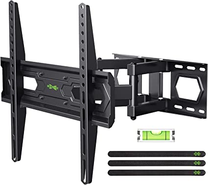 Photo 1 of USX MOUNT Full Motion TV Wall Mount for Most 32-65 inch Flat Screen/LED/4K TVs, Swivel/Tilt TV Mount Bracket with Articulating Dual Arms, Max VESA 400x400mm, Max Load 110lbs, for 16" Wood Stud