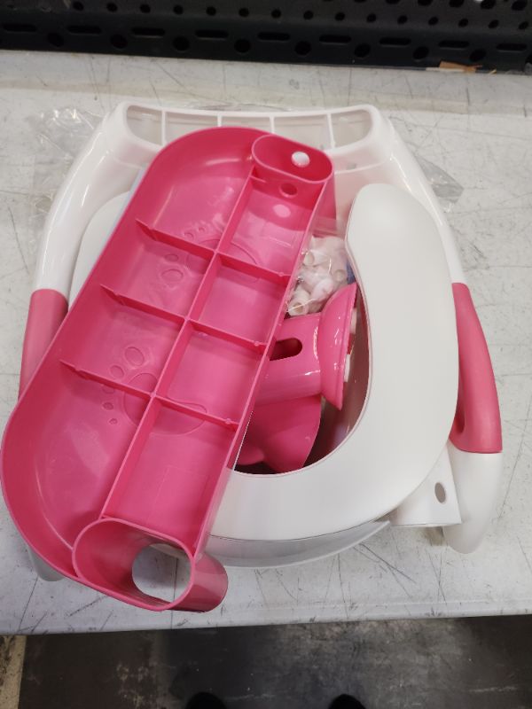Photo 1 of Potty Training Seat with Step Stool Ladder, Potty Training Toilet Seat for Boys Girls Kids Toddlers, Soft Cushion, Safety Handle, Anti-slip Step Pads, Baby Toddler Potty Seat for Toilet Baby Pink