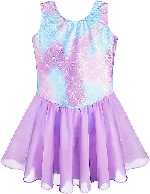 Photo 1 of Girls Gymnastics Skirted Leotards Ballet Tutu Dance Dress Mermaid Unicorn Gymnastic Skirt(Baby Girls/Toddler Girls/Big Girls)- size 140 (10) 