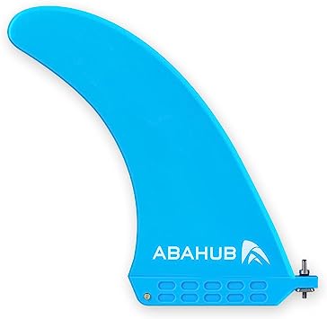 Photo 1 of Abahub 9'' SUP Single Center Fin, No Tool Fin Screw, Fiberglass Reinforeced 9 inch SUP Replacement Fins for Surfboard, Stand-up Paddle Board, Longboard, Black/Blue/White (2 Pcks)