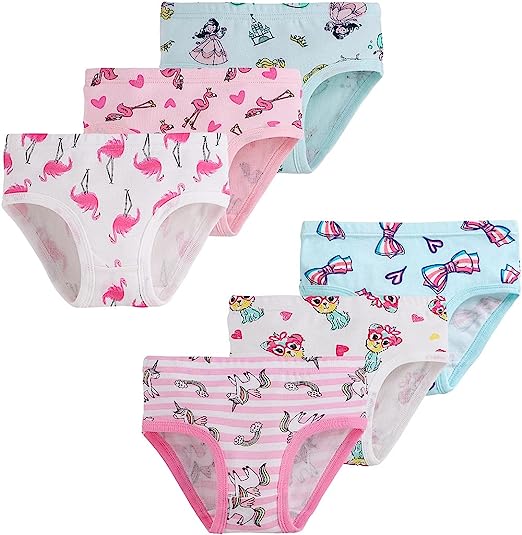 Photo 1 of  Girls Mermaid Underwear Kids Breathable Comfort Briefs Children Panties(Pack of 6)--Size 3