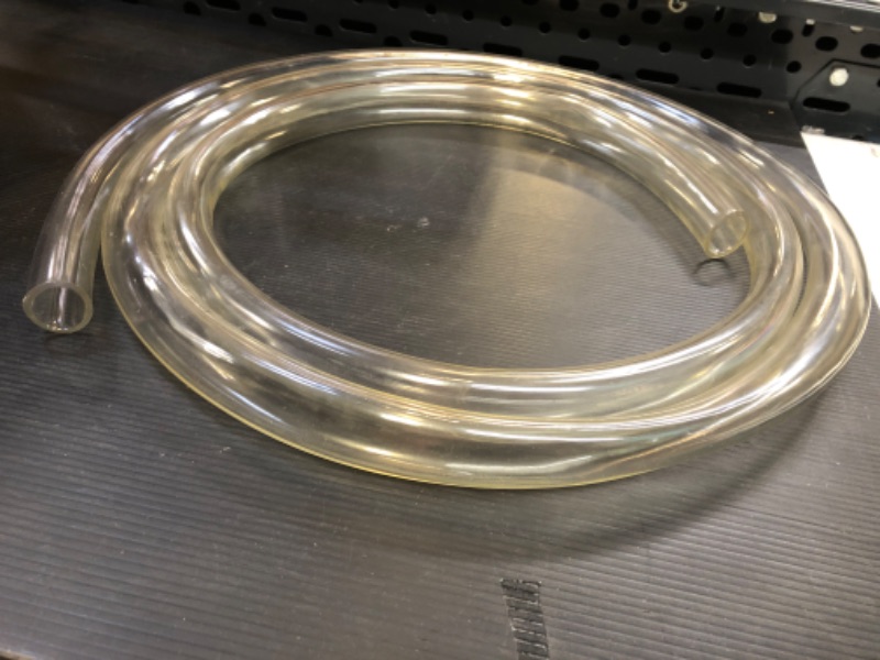 Photo 2 of 1’’ ID × 1-1/4’’ OD - 10 ft Clear Plastic Vinyl Tubing, Flexible PVC Hose Lightweight Non-Toxic vinyl Tube for Transfer Water Air Oil