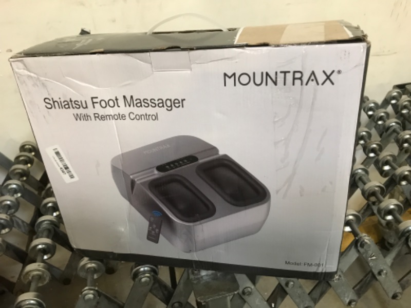 Photo 2 of MOUNTRAX Foot Massager Machine with Heat, Gifts for Women Men, Foot Massager for Plantar Fasciitis and Relieve Pain, Deep Kneading Shiatsu Foot Massager, Fits Feet Up to Men Size 12 Gray