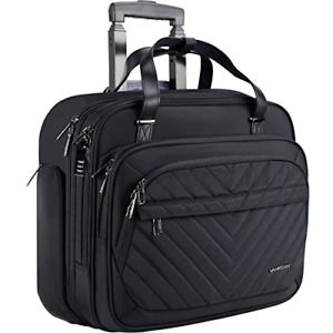 Photo 1 of VANKEAN Rolling Laptop Bag Women with Wheels, 15.6 Inch Rolling Briefcase 
