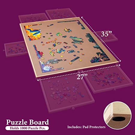 Photo 1 of 1500 Piece Wooden Jigsaw Puzzle Table - 6 Drawers, Puzzle Board | 27” X 35” Jigsaw Puzzle Board Portable - Portable Puzzle Table | for Adults and Kids
Brand: PLAYVIBE