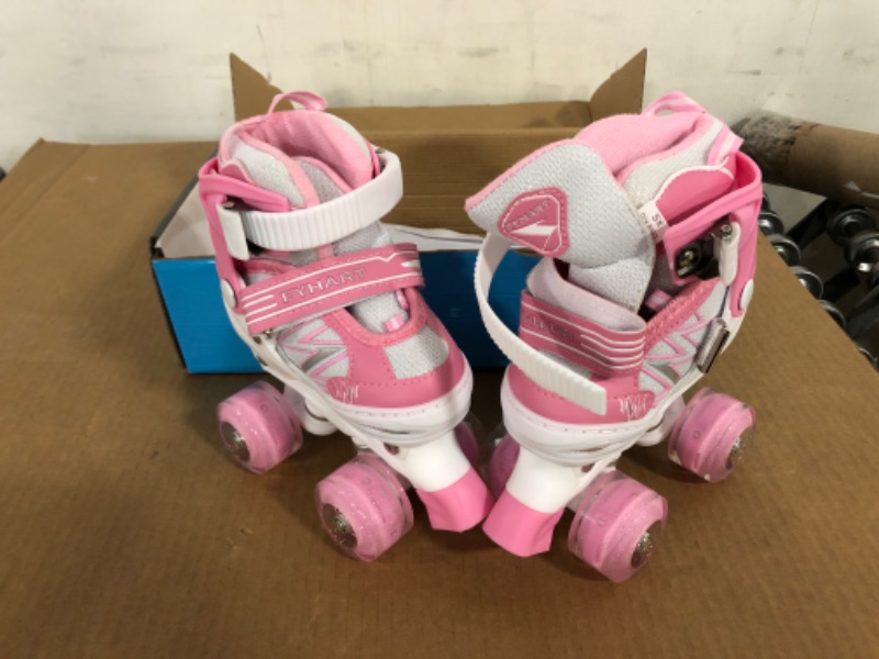 Photo 3 of Kids Roller Skates for Girls Child Beginner Toddlers, 4 Sizes Adjustable Roller Skates with Light up Wheels for Toddlers Children, patines para niñas patins à roulettes Enfants Filles