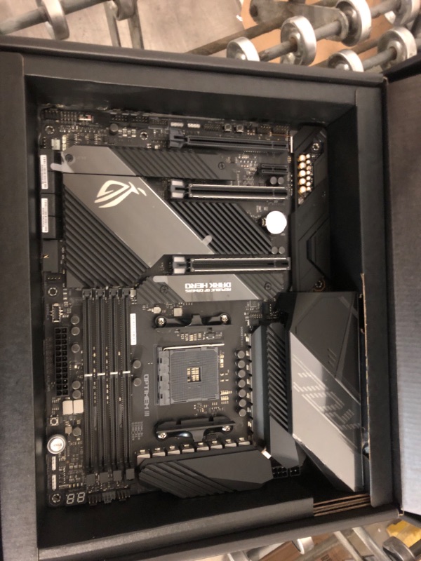 Photo 4 of ASUS ROG Crosshair VIII Dark Hero AMD AM4 X570S Zen 3 Ryzen 5000 & 3rd Gen Ryzen ATX Gaming Motherboard (PCIe 4.0, 14+2 Ti Power Stages, PCH Heatsink, Wi-Fi 6, 2.5 Gbps LAN, USB 3.2 Gen 2 Type-C