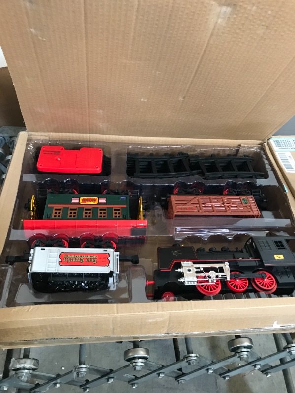 Photo 2 of Amazon Basics Remote Control Battery Operated Hobby Train 4-Car Set with Light and Sounds - 2.4GHz