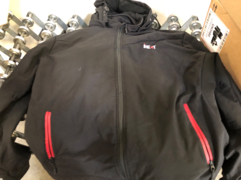 Photo 2 of iHeat Men's Heated Jacket Soft Shell,Winter Jacket Heated Hoodie, Warm Coat with 14400 mAh Battery Pack
XL