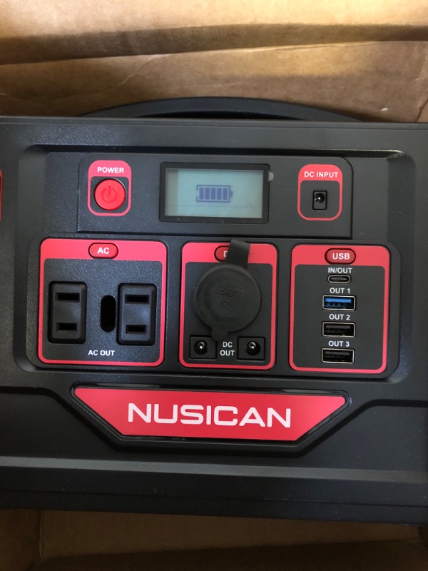 Photo 2 of Nusican 300W Powerful Portable Power Station,(Peak 600W) 80000mAh Backup Lithium Battery w/ 110V AC Outlet/2 DC Ports/3 USB Ports,Solar Generator for CPAP Outdoor Adventure Load Trip Camping Emergency
