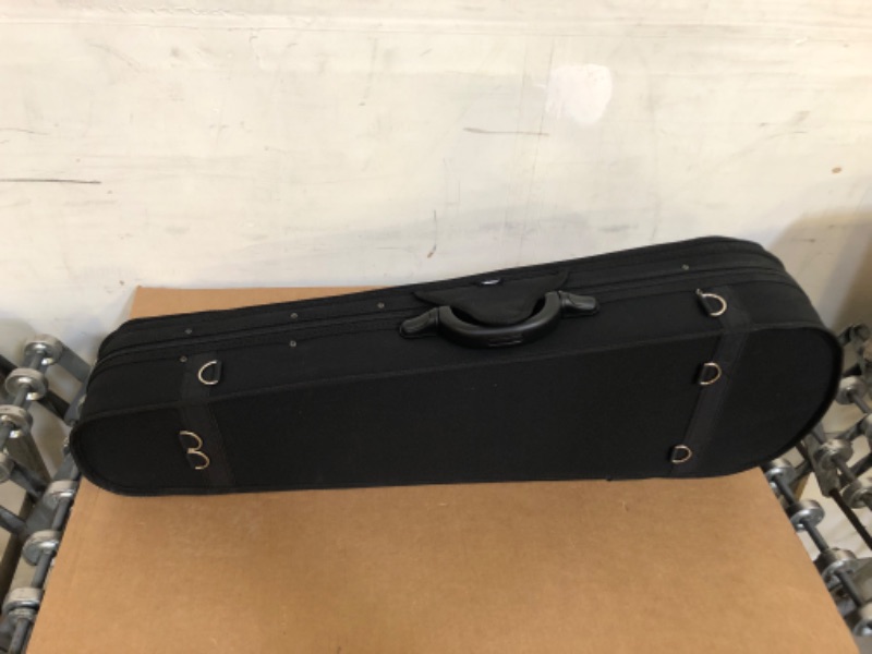 Photo 2 of ADM 4/4 Full Size Violin Hard Case Basic Professional Triangular Shape Backpack, Super Light Suspension, Black