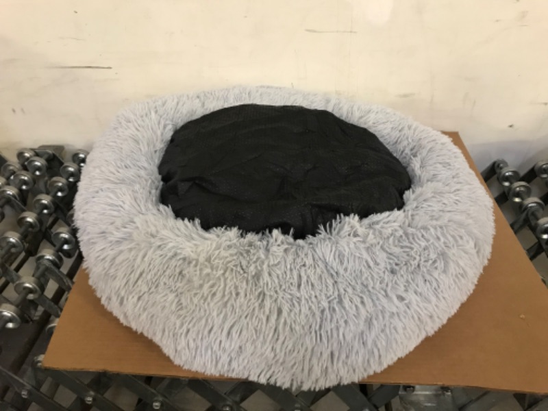 Photo 2 of Active Pets Plush Calming Dog Bed, Donut Dog Bed for Small Dogs, Medium & Large, Anti Anxiety Dog Bed, Soft Fuzzy Calming Bed for Dogs & Cats, Comfy Cat Bed, Marshmallow Cuddler Nest Calming Pet Bed