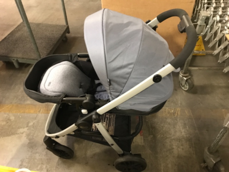 Photo 3 of Graco Modes Pramette Travel System, Includes Baby Stroller with True Pram Mode, Reversible Seat, One Hand Fold, Extra Storage,