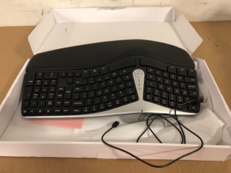 Photo 1 of Nulea Wireless Ergonomic Keyboard, 2.4G Split Keyboard with Cushioned Wrist and Palm Support, Arched Keyboard Design for Natural Typing, Compatible with Windows/Mac