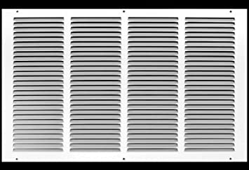 Photo 1 of 22"w X 14"h Steel Return Air Grilles - Sidewall and Ceiling - HVAC Duct Cover - White [Outer Dimensions: 23.75"w X 15.75"h]