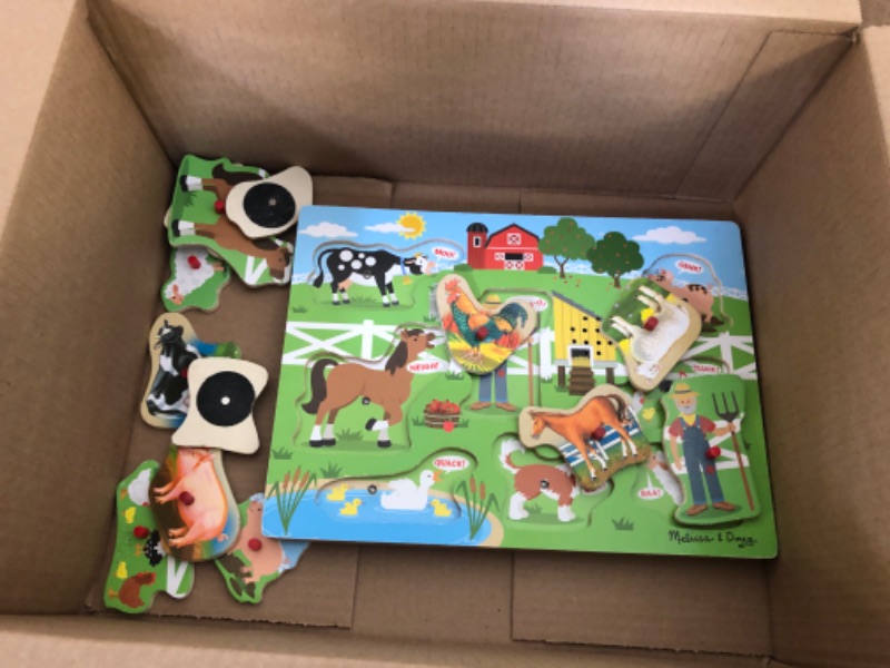 Photo 2 of Melissa & Doug Old MacDonald's Farm Sound Puzzle - Farm Animal Toys, Sound Puzzles For Toddlers And Kids Ages 2+