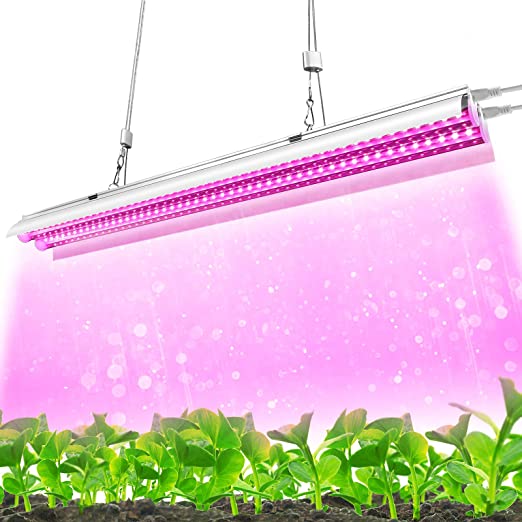 Photo 1 of Monios-L T5 Grow Light, LED Plant light for indoor Plants, Full Spectrum, 2FT 30W Dual Growing Strips with Hanging System, Individual ON/OFF Switch for Seed Starting/Hydroponic/Veg
