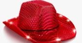 Photo 1 of Cowboy Hat Sequins Cowgirl Hat for Boys Girls Kids Flashing Party Accessories