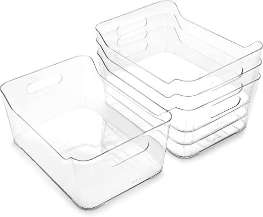 Photo 1 of  Plastic Organizer Bins, Large - 4 Pack | The SOHO Collection | Multi-Use Organizer Bins | Pantry Organizer & Freezer Organizer Bins | Plastic Storage Containers | Bins for Home & Kitchen Org
Visit the BINO Store