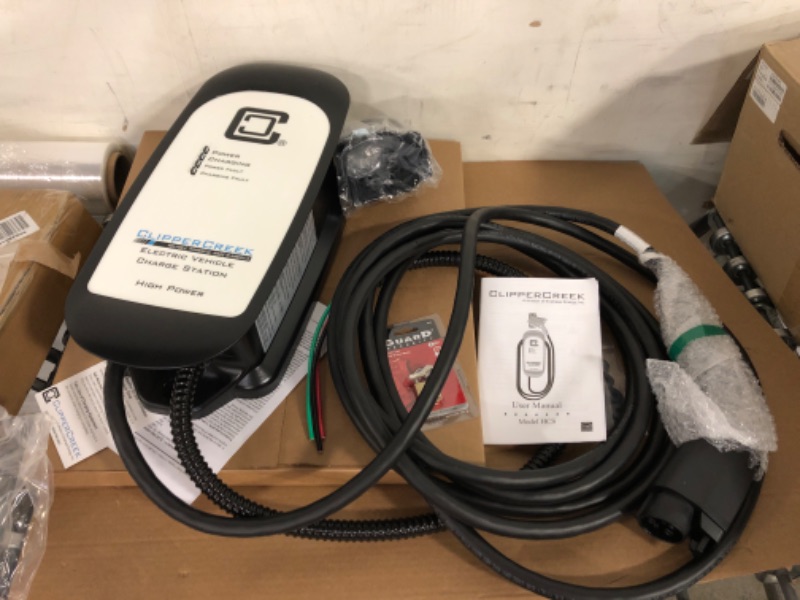 Photo 3 of ClipperCreek Level 2 EV Charger, Safety Certified, 40 Amp, 240v, Hardwired, 25ft Cable, J1772, Compatible with All Electric Vehicles, HCS-50 Home Electric Car Charging Station by Enphase Hardwired 40 Amp