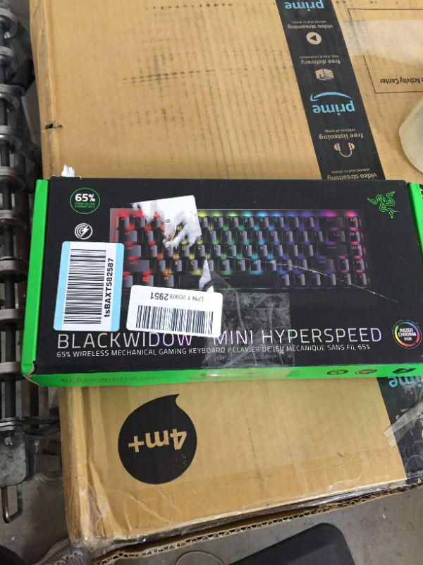 Photo 3 of Razer BlackWidow V3 Mini HyperSpeed 65% Wireless Mechanical Gaming Keyboard: HyperSpeed Wireless Technology -Yellow Mechanical Switches- Linear & Silent - Phantom Pudding Keycaps - 200Hrs Battery Life BlackWidow V3 Mini - Phantom Edition Yellow Switches -