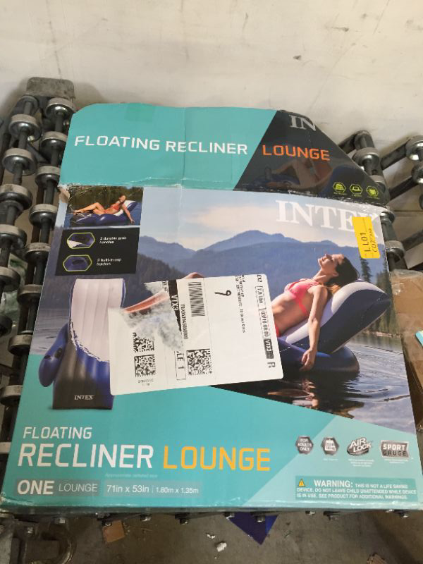 Photo 3 of Floating Recliner Inflatable Lounge, 71in X 53in 53 inches