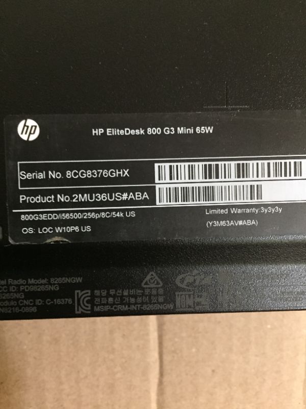 Photo 2 of HP MODEM PC AND GENERIC KEYBOARD