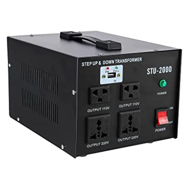 Photo 1 of YaeCCC 2000VA Voltage Converter Transformer Heavy Duty Step Up and Down Transformer 110 to 220V with USB Port