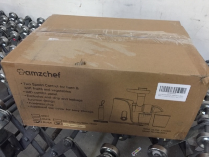 Photo 2 of Juicer Machines,AMZCHEF Slow Masticating Juicer Extractor, Cold Press Juicer with Two Speed Modes, Travel bottle(500ML),LED display, Easy to Clean Brush & Quiet Motor for Vegetables&Fruits (Black)