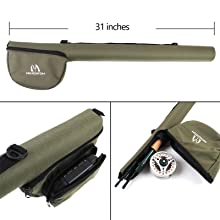 Photo 1 of  Fishing Rod Case Fishing Tackle Bag Fishing Pole Storage Bag Fishing Rod Storage Tubes Fly Rods Reels Durable Carry Case