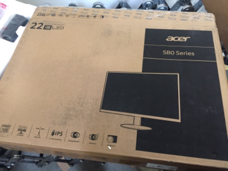 Photo 4 of Acer 21.5 Inch Full HD (1920 x 1080) IPS Ultra-Thin Zero Frame Computer Monitor (HDMI & VGA Port), SB220Q bi