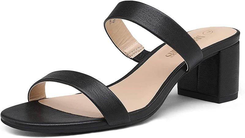 Photo 1 of DREAM PAIRS Women's Two Strap Open Toe Low Block Chunky Heels Sandals Dress Pumps Shoes
8