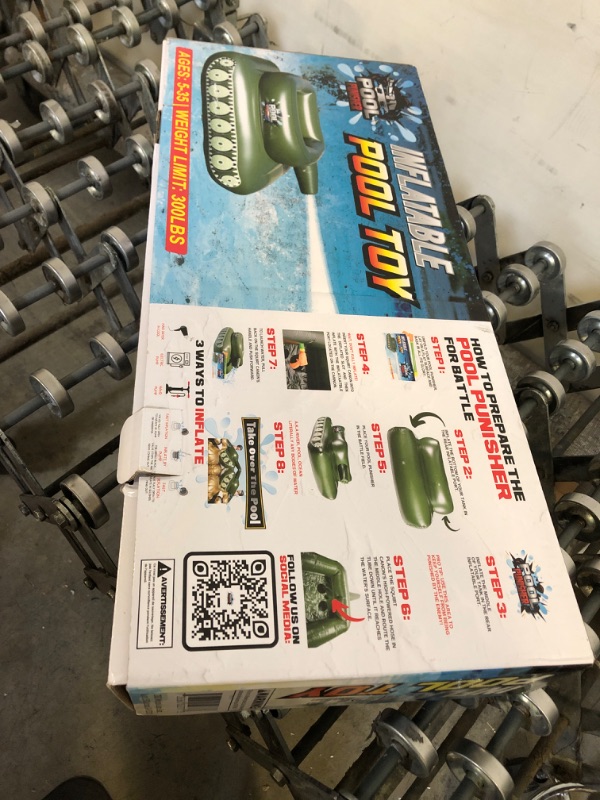 Photo 1 of The Original Pool Punisher Inflatable Tank Pool Float - Blast Water up to 50 ft with our Fun Pool Toy - Put Multiple People in our Giant Pool Floats to Make Fun Pool Games for Adults - For All Ages 5+