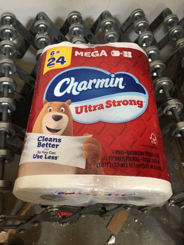 Photo 2 of Charmin Ultra Strong Toilet Paper, 6 Mega Rolls = 24 Regular Rolls