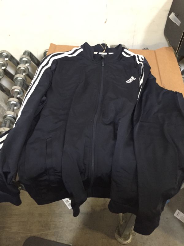 Photo 2 of adidas Men's Essentials Warm-Up 3-Stripes Track Top X-Large Legend Ink/White