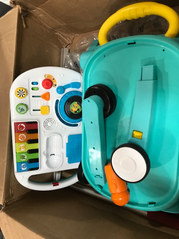 Photo 2 of Baby Einstein Musical Mix ‘N Roll 4-in-1 Push Walker, Activity Center, Toddler Table and Floor -Toy for 6 Months+, Blue
