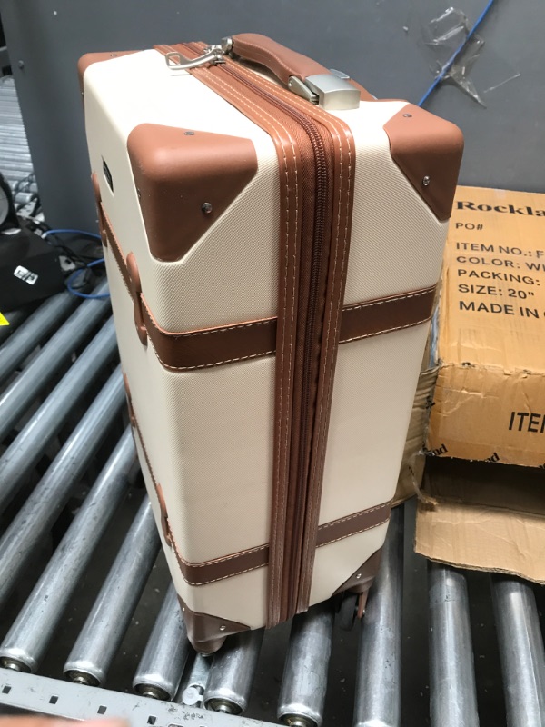 Photo 1 of Rockland Stage Coach 20-Inch Rolling Trunk, White 20-Inch White